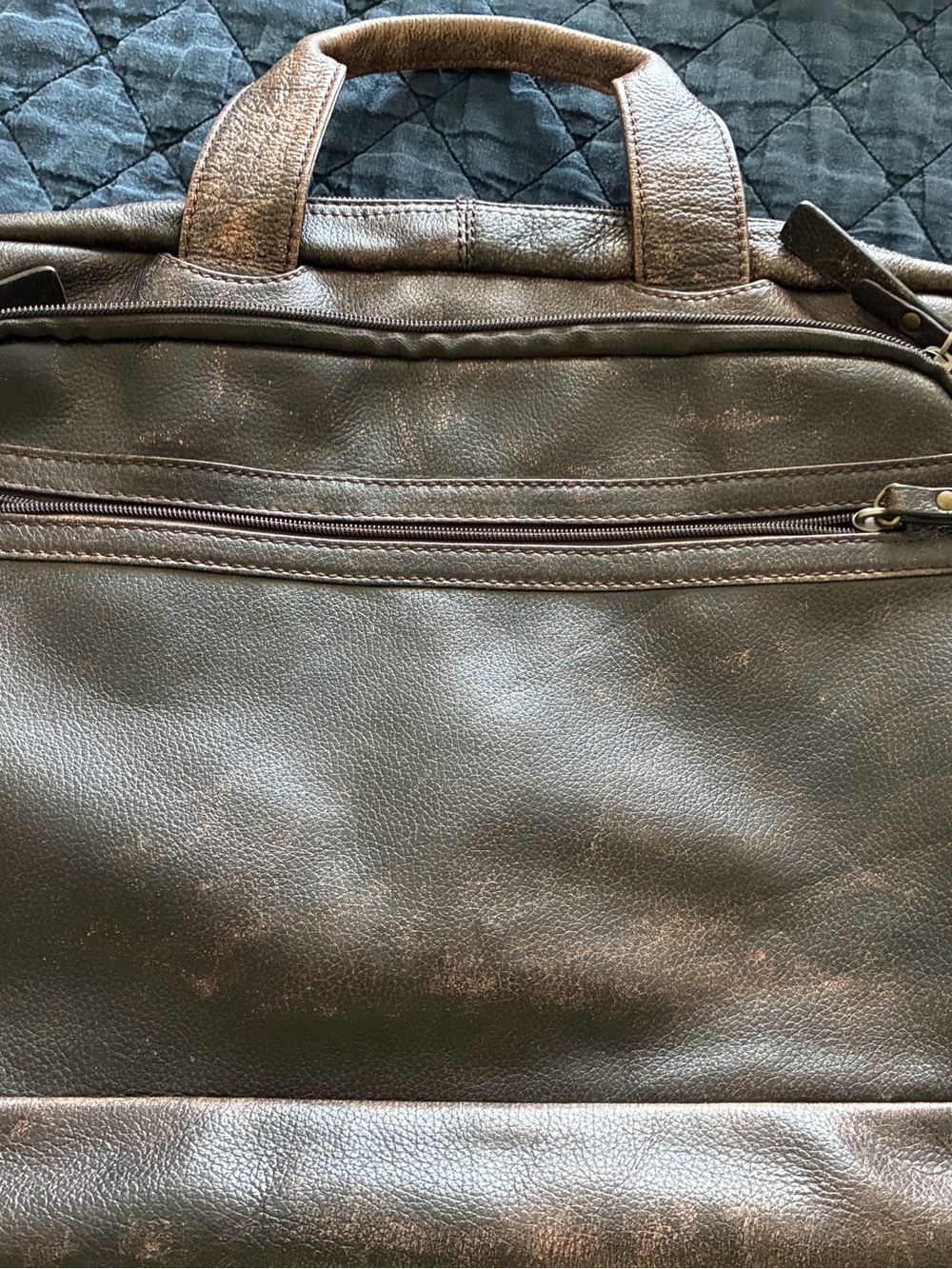 Men's Brown Leather Briefcase - Professional Leather Work Bag